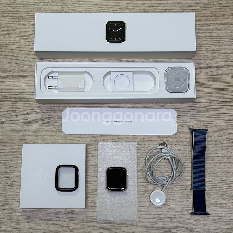 애플워치5 스테인리스 44mm 셀룰러 판매합니다.--0