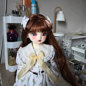 구체관절인형 치카비 미백 보라 물품 세트