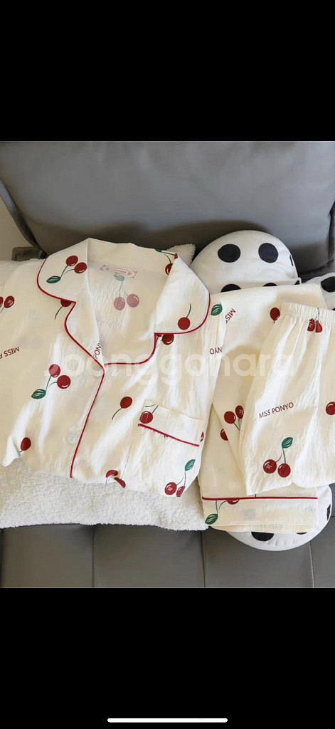 새상품)체리 긴팔 여성 잠옷 M,L--1