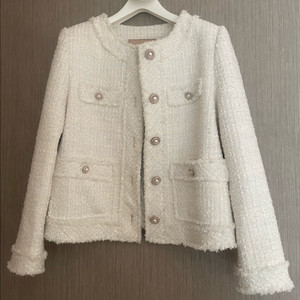 (미착용) 아틀리에나인 트위트 자켓 s 아이보리