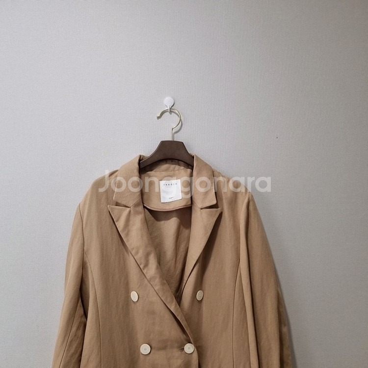 SANDRO PARIS 산드로 더블 버튼 린넨 블레이저--1