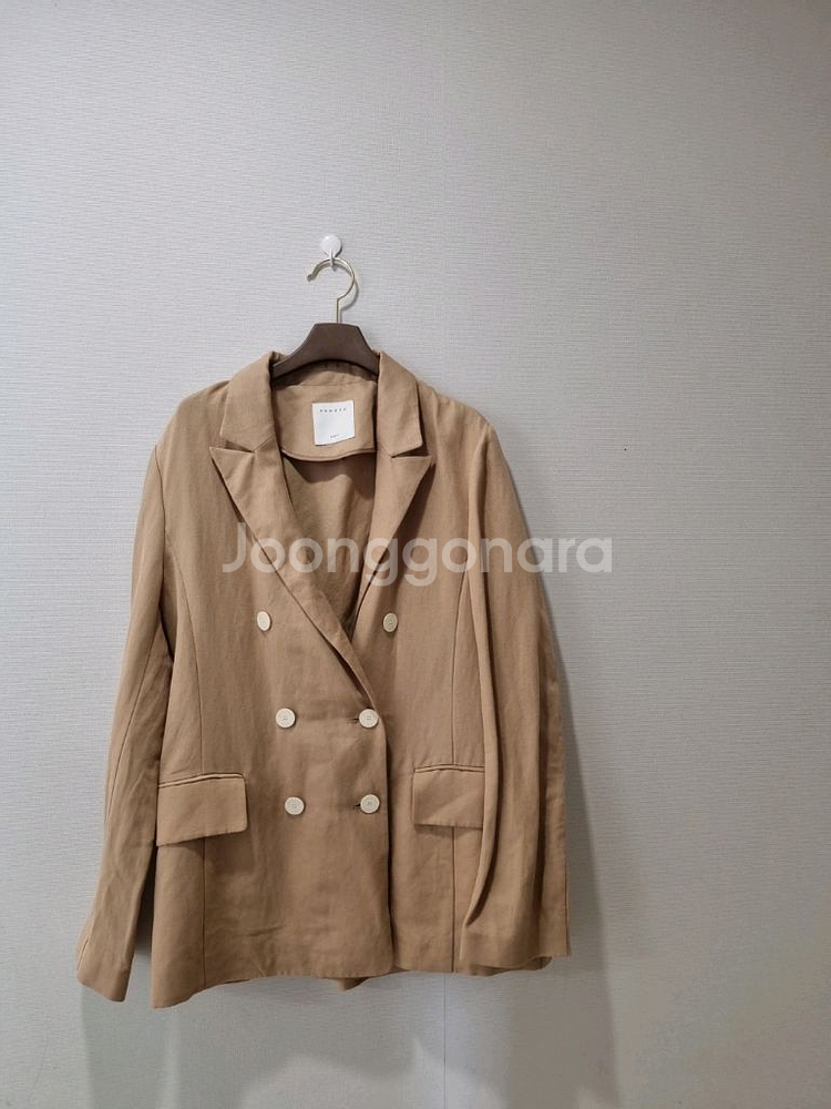 SANDRO PARIS 산드로 더블 버튼 린넨 블레이저--0