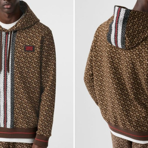 버버리 TB 모노그램 후드티 브라운 L