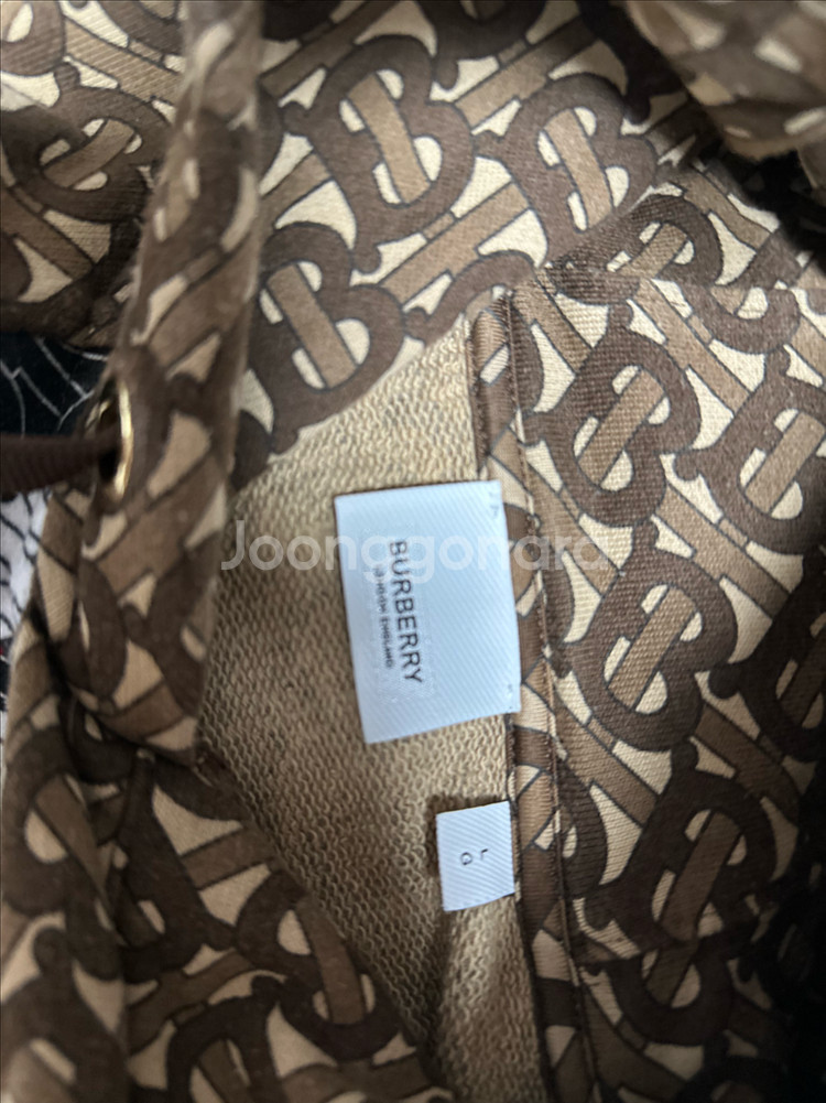 버버리 TB 모노그램 후드티 브라운 L--6