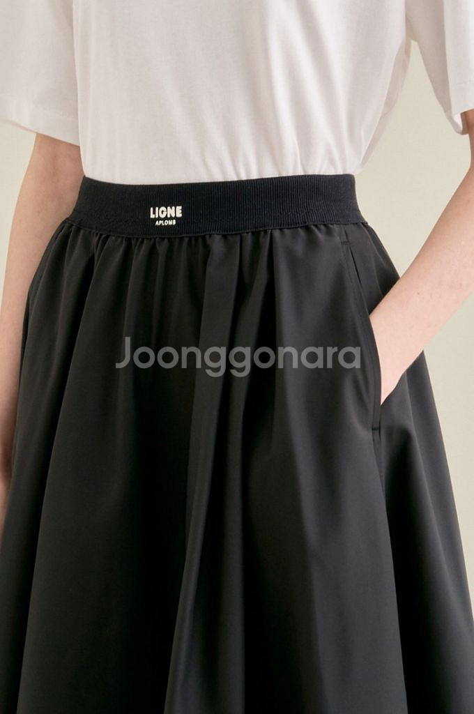 sjsj 레터링 밴딩 스커트--1