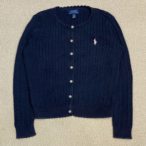 (정품) 폴로 신형 키즈 네이비 니트 가디건 8-10세