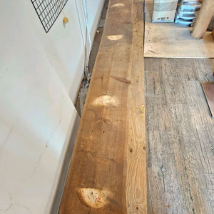 원목 나무 벤치 선반 진열대