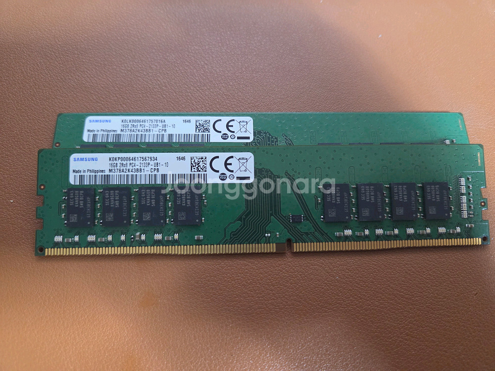 삼성 DDR4 16GB 2133메모리 B다이 PC4-17000 2개--0
