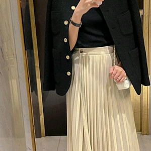 유메르 f/w 라피네플리츠 스커트