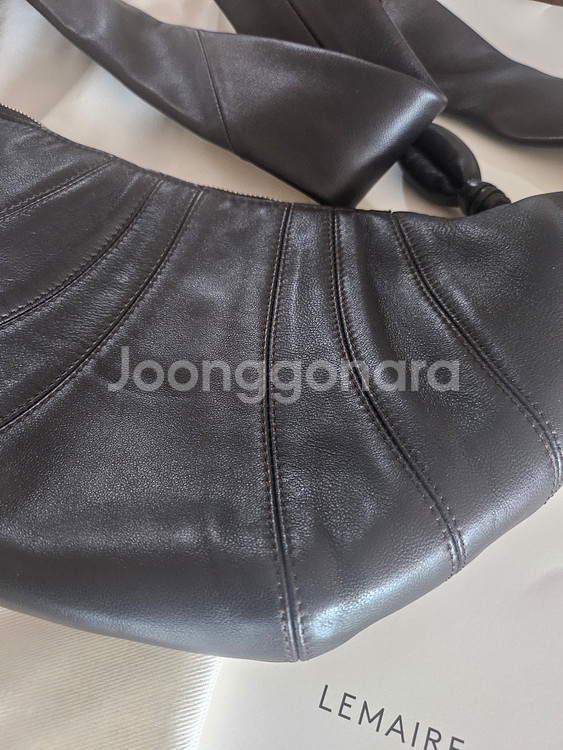 르메르 크루와상백 스몰 다크브라운--2