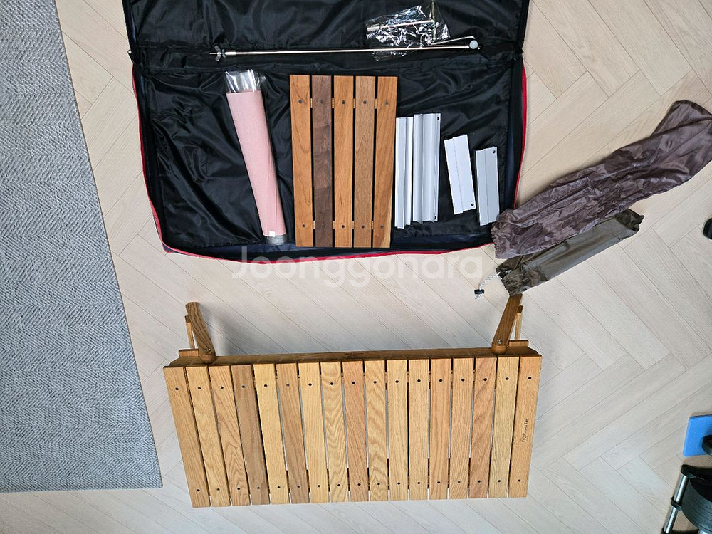 내추럴데이 캠핑용 우드 테이블--1