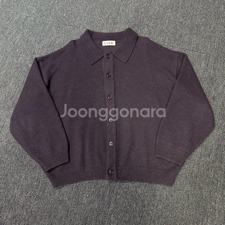 Coor 22년 탑필 카라 퍼플 가디건--0