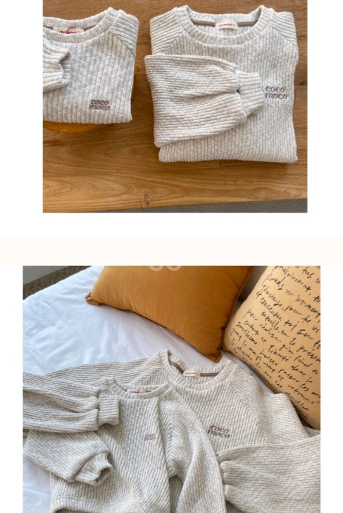 코코모코 맘커플룩 니트상하세트 M사이즈--1