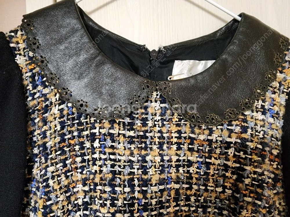 레니본(RENEEVON)트위드 니트 원피스.55사이즈--7