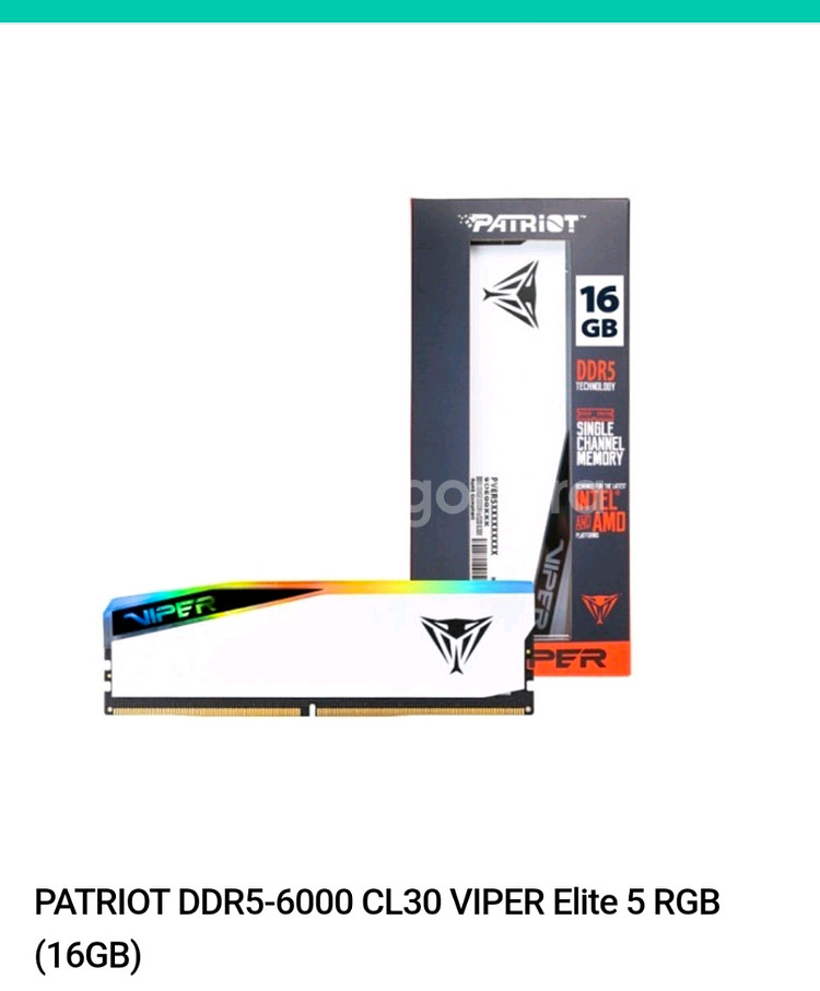 ddr5 6000 CL30 VIPER Elite5 RGB 16gb메모리 32gb 국내정발--0