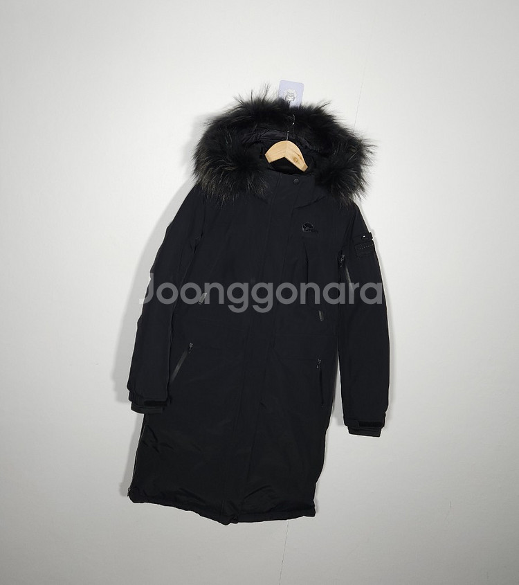 [네파] 90 55 여 구스다운너구리털롱패딩--3