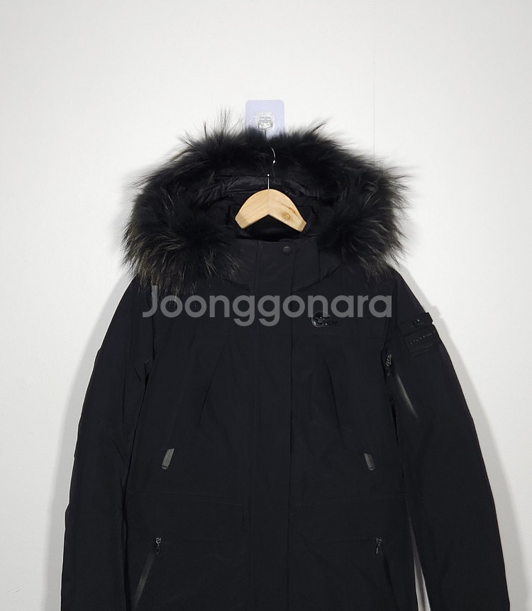 [네파] 90 55 여 구스다운너구리털롱패딩--7