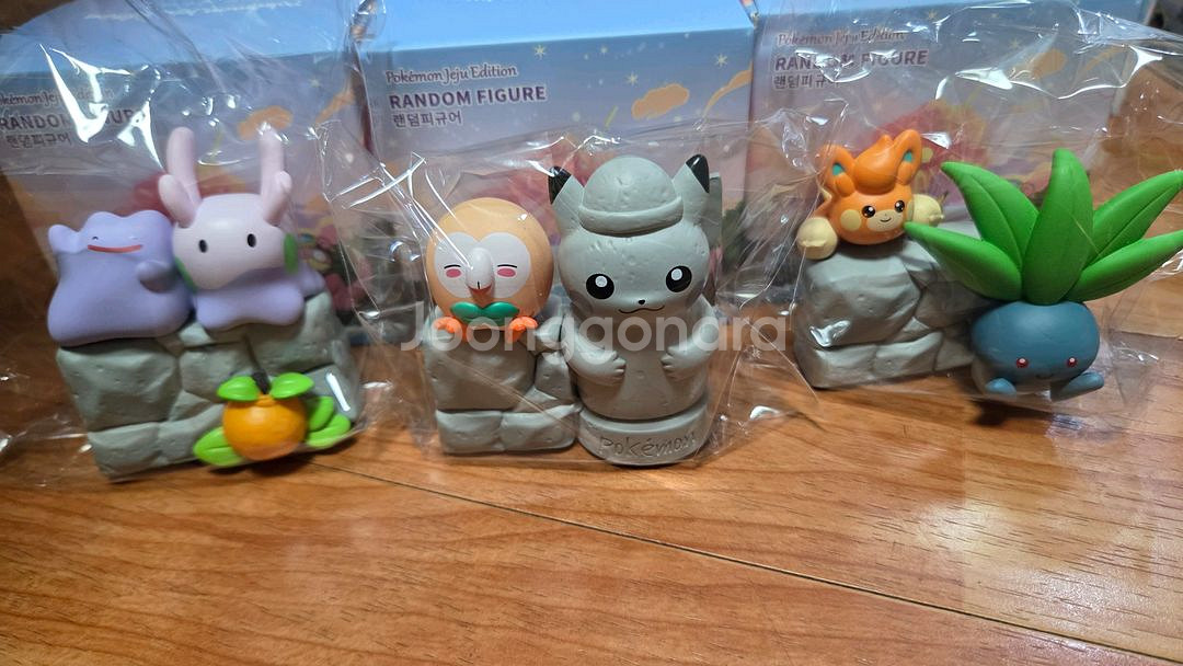 돌담 세트 포켓몬 제주 에디션 랜덤 피규어 나몰빼미 등--0