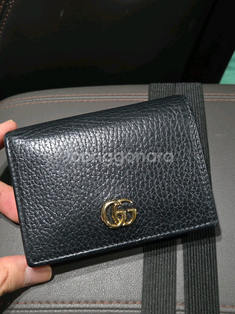 구찌 GG 마몬트 마몽 레더 카드 케이스--0