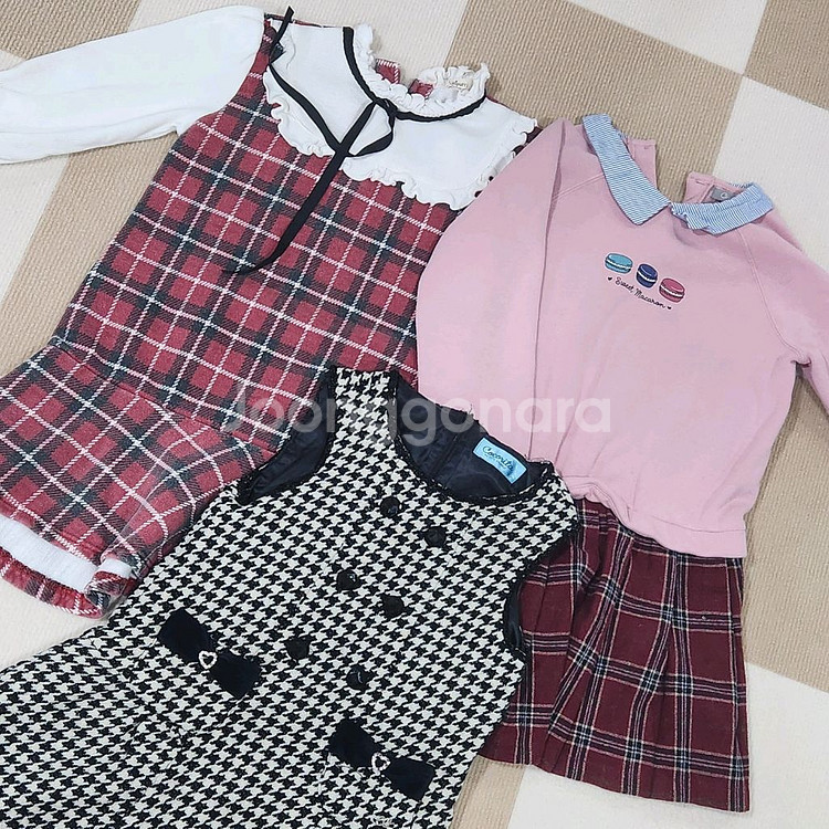 겨울 기모원피스 130 여아옷정리--0