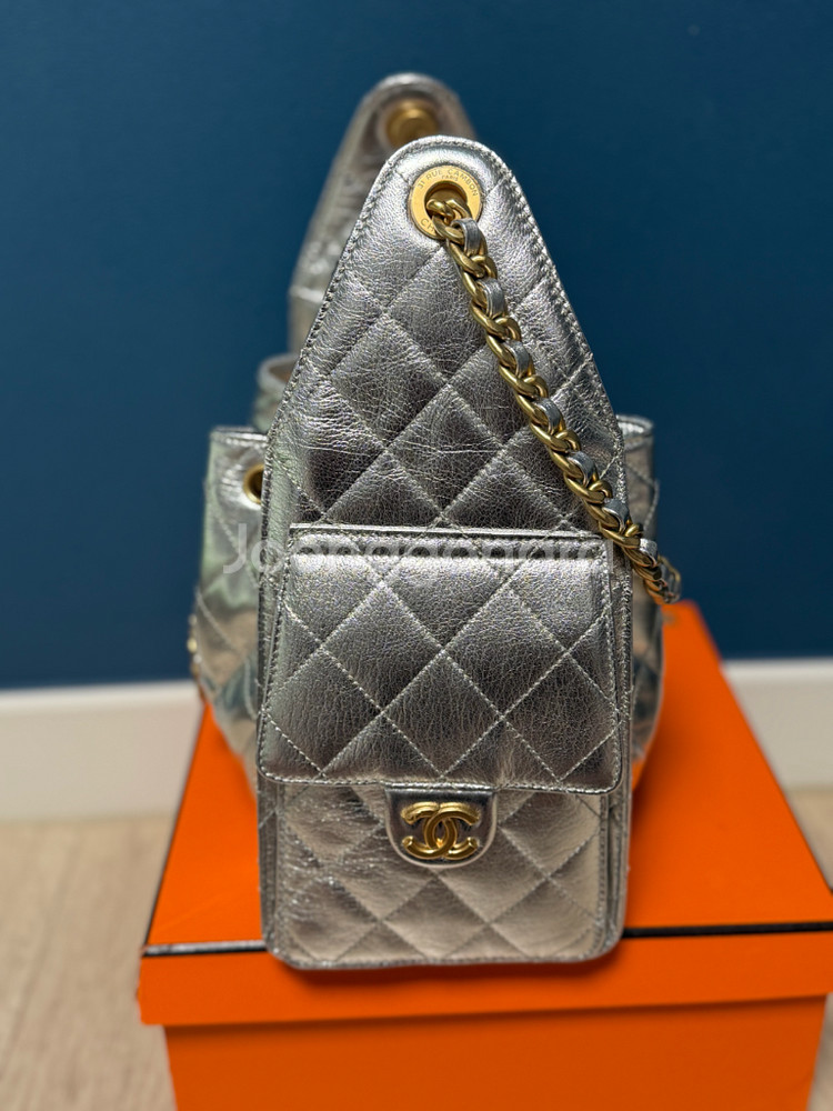 샤넬 25백 실버 스몰--1