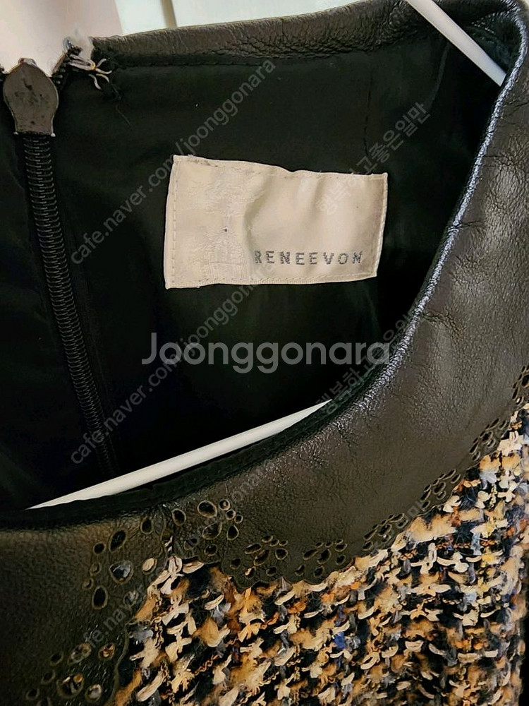 레니본(RENEEVON)트위드 니트 원피스.55사이즈--3