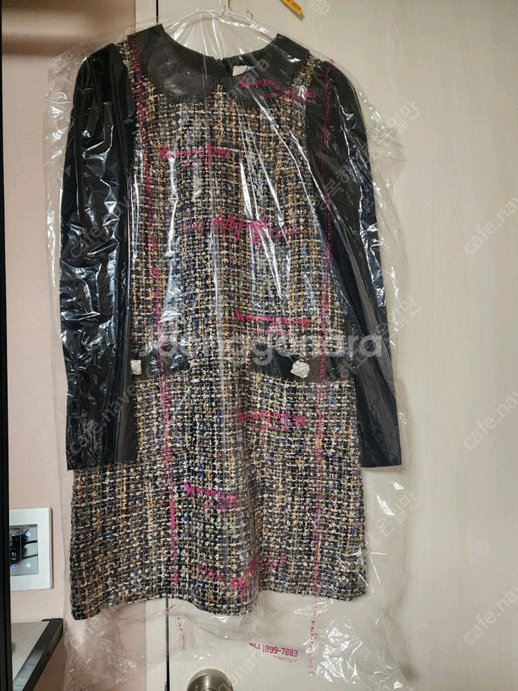 레니본(RENEEVON)트위드 니트 원피스.55사이즈--4