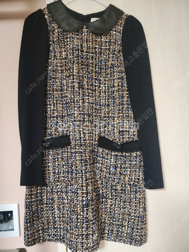 레니본(RENEEVON)트위드 니트 원피스.55사이즈--0