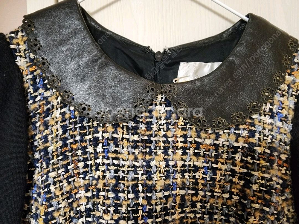 레니본(RENEEVON)트위드 니트 원피스.55사이즈--2