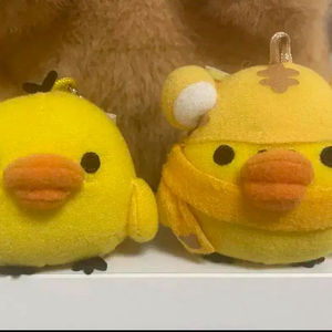 산엑스 호랑이 키이로이토리 미니 똥사이즈 키링 인형