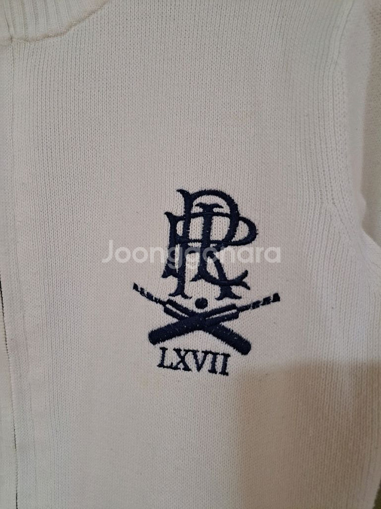 폴로 랄프로렌 화이트 니트 집업 가디건--2