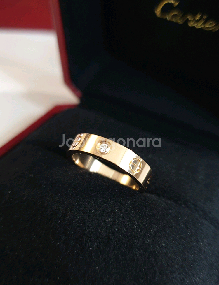 까르띠에 러브링 1P 다이아 정품 러브반지 핑크골드--2