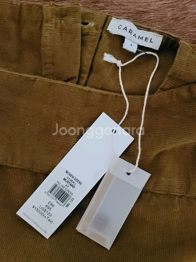 카라멜런던 원피스4y 노시착 새상품 반값택포 2.7--3