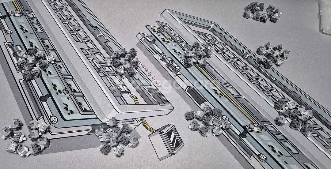 HMX파도V2 키보드스위치 91개--0