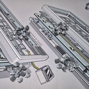 HMX파도V2 키보드스위치 91개