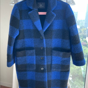 쥬쥬봉 울코트 체크코트 L사이즈