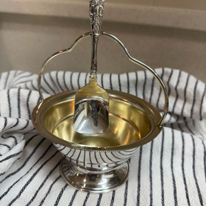 빈티지 앤틱 실버 플레이트 핸드볼 이미지