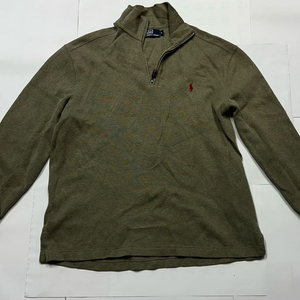 폴로 랄프로렌 카키색 반집업 니트 M