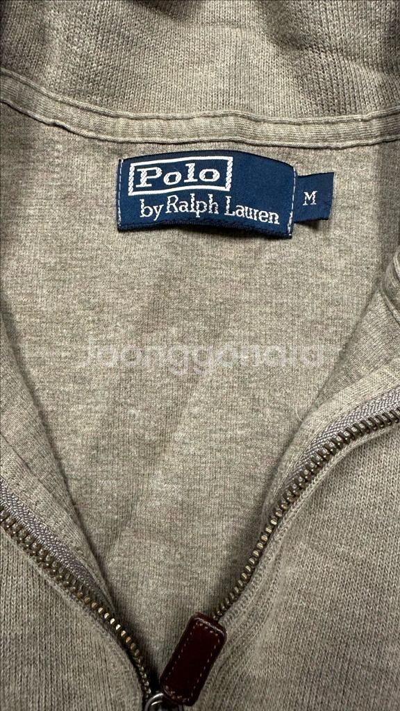 폴로 랄프로렌 카키색 반집업 니트 M--1