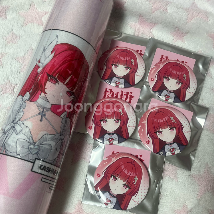 하나비 카시와 루비 장패드 캔뱃지--0