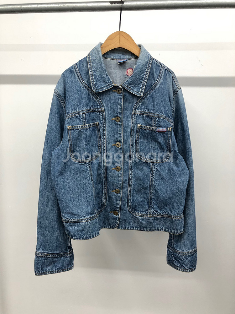 오일릴리 꽃 자수 데님 자켓 42사이즈--0