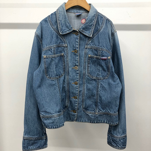 오일릴리 꽃 자수 데님 자켓 42사이즈