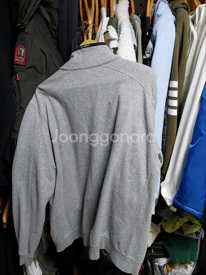 CP컴퍼니 넥로고 그레이 오픈 집업 자켓 xxl--5