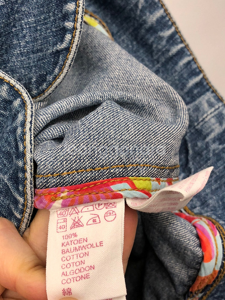 오일릴리 꽃 자수 데님 자켓 42사이즈--6