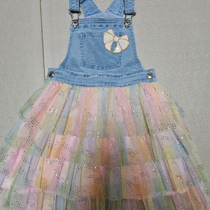 프랜치캣 멜빵 스커트 120