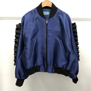 블루민 프릴 블루종 봄버 자켓 F