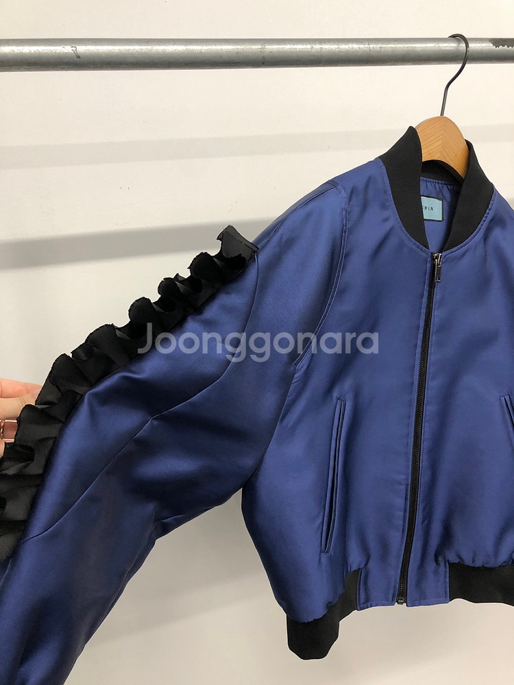 블루민 프릴 블루종 봄버 자켓 F--1