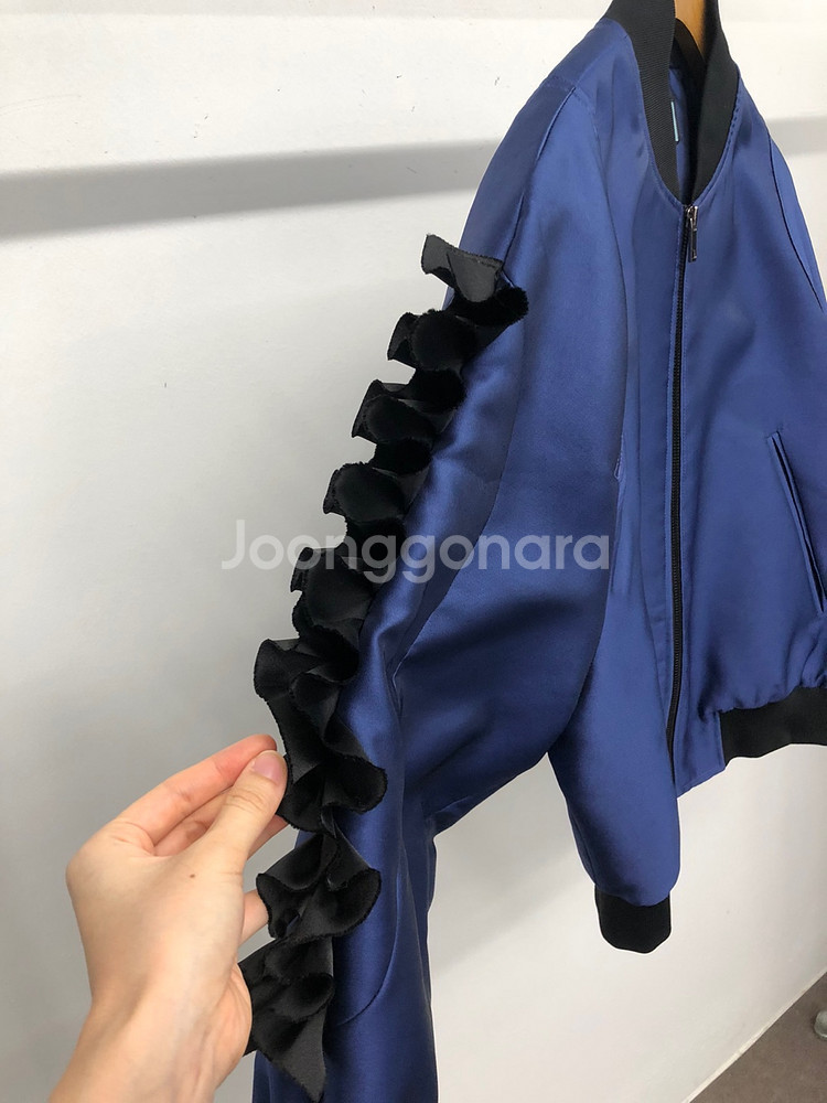 블루민 프릴 블루종 봄버 자켓 F--2