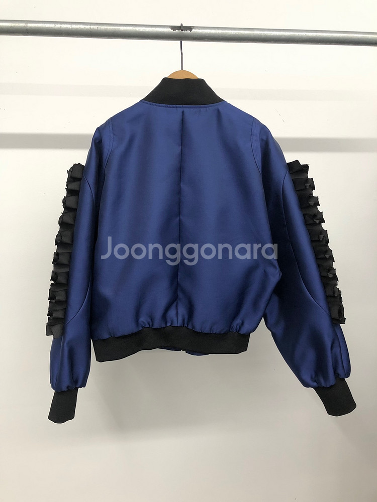 블루민 프릴 블루종 봄버 자켓 F--4