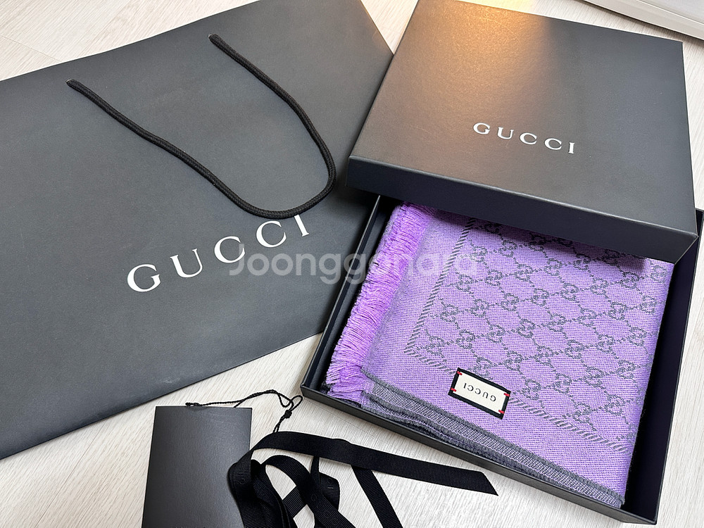 구찌 자카드 투톤 스카프--0